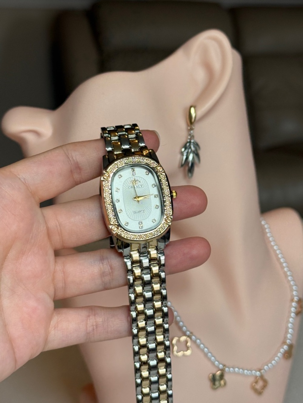 Gold and Silver Bracelet Watch - Picture 4 of 5